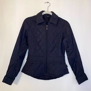 Barbour Women’s Lambourn Quilt Navy Zip-up Jacket Size 4 in Great Condition